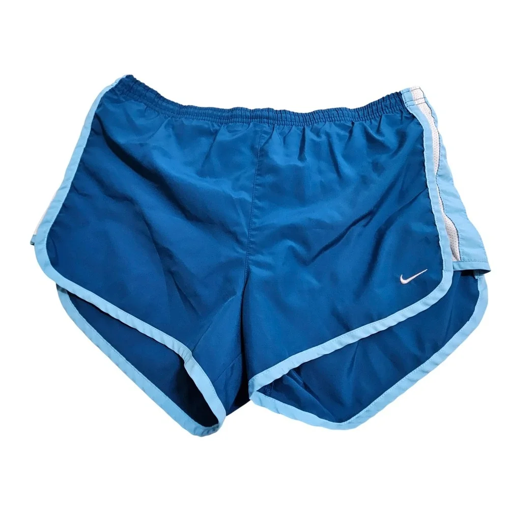 Nike Running Shorts Women Small Blue FIT DRY Mesh Trim 144172-422